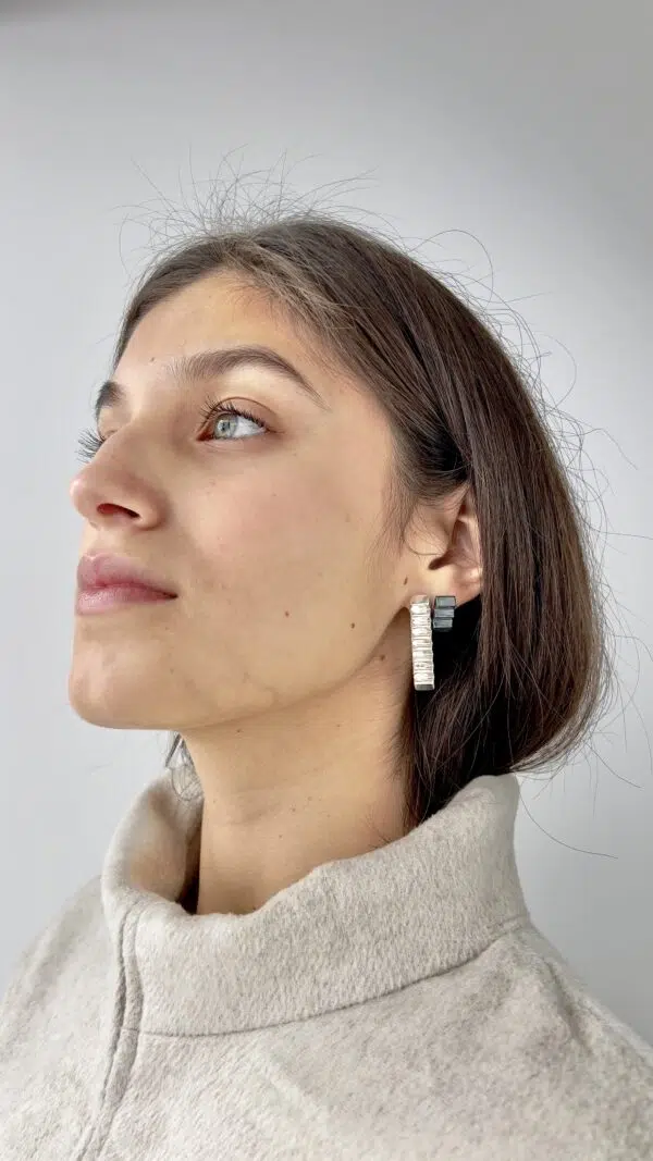 Aretes ESCALA plata - Imagen 2