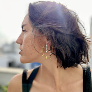 Argollas 5PICOS doradas