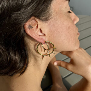 Argollas 3PICOS doradas