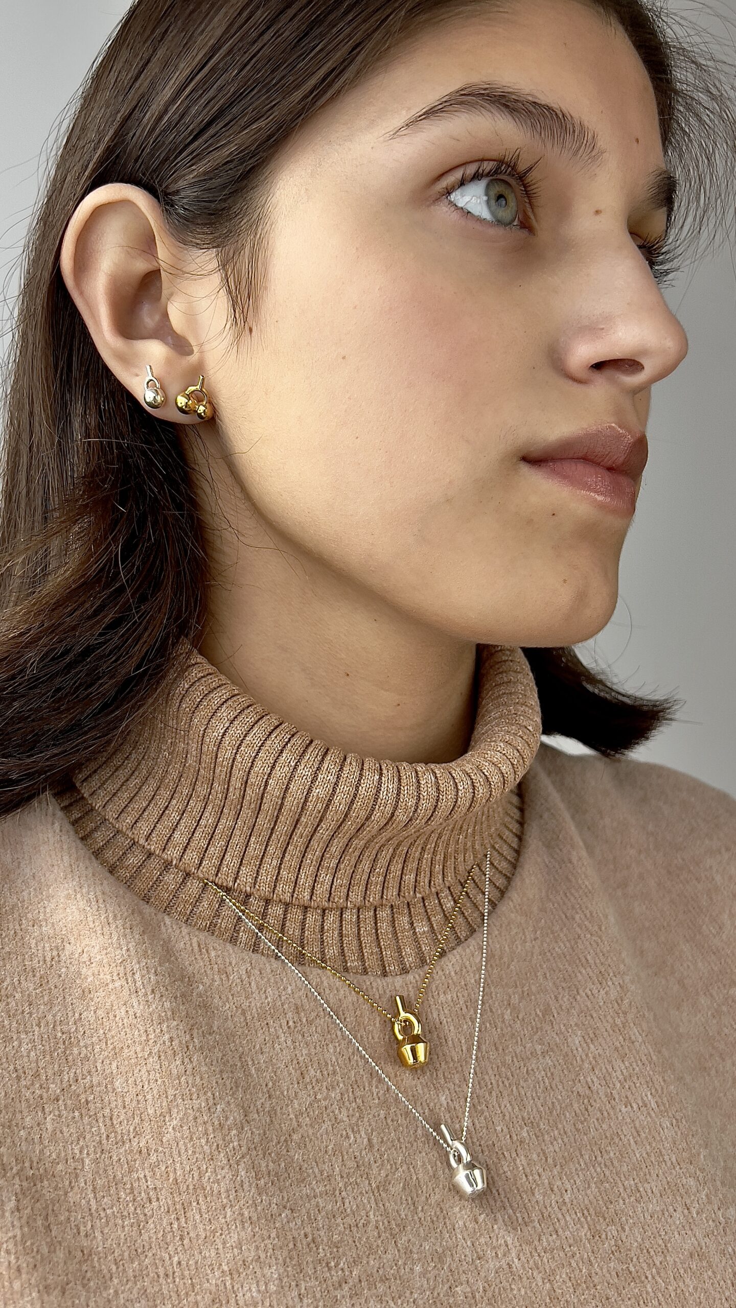 Collar BICONO dorado - Imagen 2